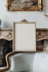 Empty Vertical Frame Mockup Close-Up, Frame blank mock up