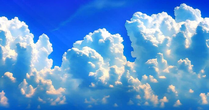 4k animated background moving slowly horizontally for infinite loop - Clouds in the Sky.