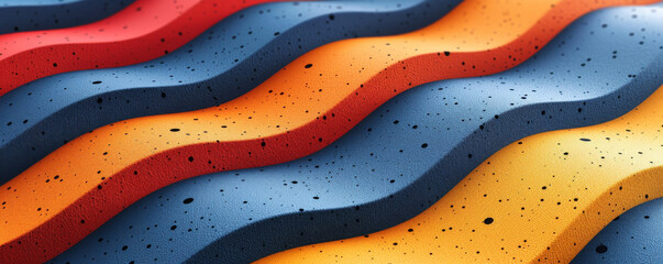 Vibrant contrasts and visual puns illuminate dynamic patterns with a touch of neon celebrating retro comic strip aesthetics