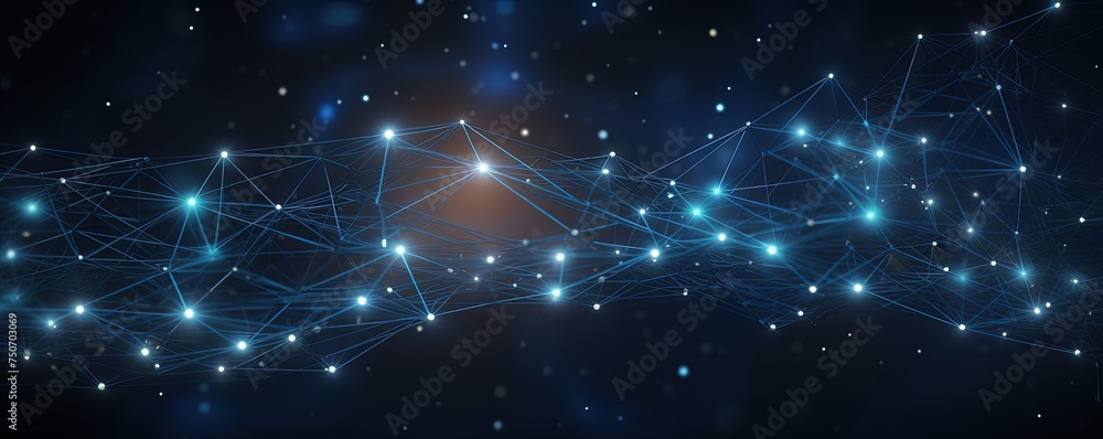 Aufkleber concept of ai technology, motion of digital data flow. communication and technology network concept 