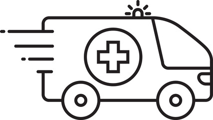 Ambulance Line Icon