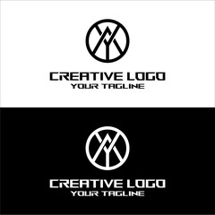 creative letter logo ay desain vektor
