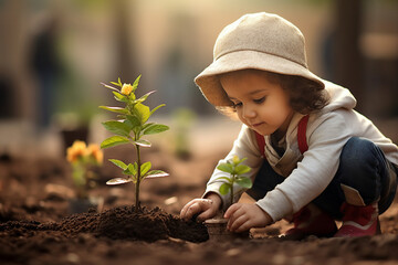 Obraz premium Generated AI conceptual image earth day celebration planet environment conservation