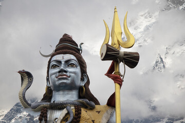 Image of a Hindu God Lord Shiva with his Trident.