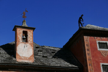 chimney sweep roof, Piedmont Italy