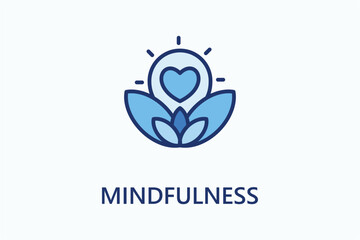 Mindfulness icon or logo sign symbol vector illustration