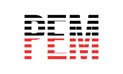 PEM three initial letter iconic line negative space minimal logo design vector template. monogram, abstract, wordmark, business, typography, minimalist, brand, company, flat, modern, unique, simple