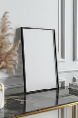 Vertical Frame Mockup: Minimalistic Elegance., Frame blank mock up