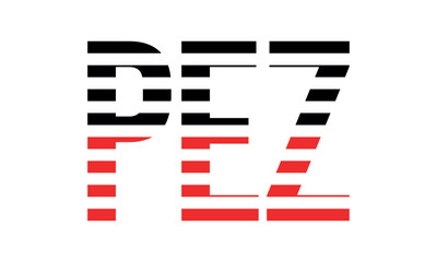 PEZ three initial letter iconic line negative space minimal logo design vector template. monogram, abstract, wordmark, business, typography, minimalist, brand, company, flat, modern, unique, simple