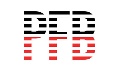 PFB three initial letter iconic line negative space minimal logo design vector template. monogram, abstract, wordmark, business, typography, minimalist, brand, company, flat, modern, unique, simple