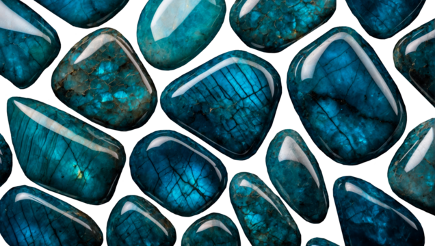 blue stones isolated without background