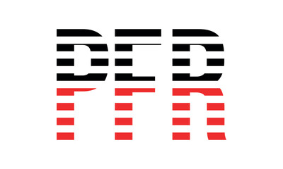 PFR three initial letter iconic line negative space minimal logo design vector template. monogram, abstract, wordmark, business, typography, minimalist, brand, company, flat, modern, unique, simple