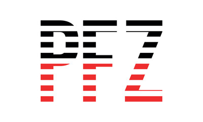 PFZ three initial letter iconic line negative space minimal logo design vector template. monogram, abstract, wordmark, business, typography, minimalist, brand, company, flat, modern, unique, simple