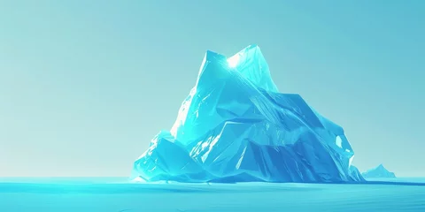Papier Peint photo Turquoise Tip of the iceberg.