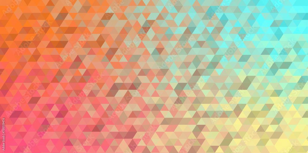 Aufkleber light pink polygonal illustration geometric background in origami style with gradient. abstract back