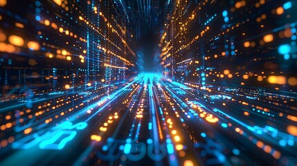 Digits swipe through virtual data, a symphony of analytics