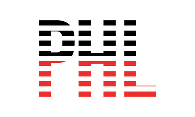 PHL three initial letter iconic line negative space minimal logo design vector template. monogram, abstract, wordmark, business, typography, minimalist, brand, company, flat, modern, unique, simple