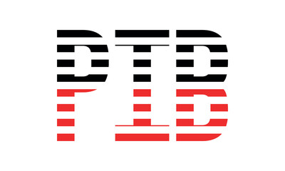 PIB three initial letter iconic line negative space minimal logo design vector template. monogram, abstract, wordmark, business, typography, minimalist, brand, company, flat, modern, unique, simple