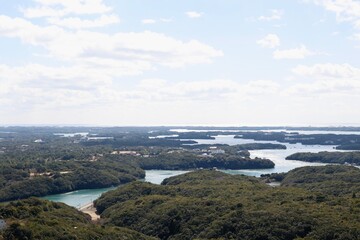 Fototapeta na wymiar 横山展望台から見た英虞湾方向の風景