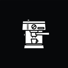 Original vector illustration. The contour icon of the coffee machine.