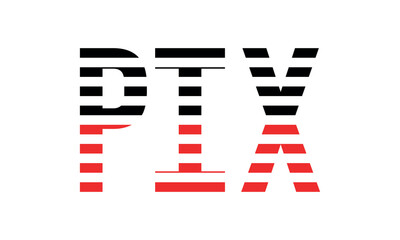 PIX three initial letter iconic line negative space minimal logo design vector template. monogram, abstract, wordmark, business, typography, minimalist, brand, company, flat, modern, unique, simple