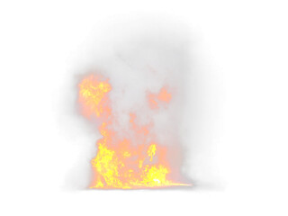 Fire flames white background