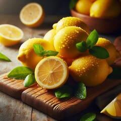 close-up of a lemon
