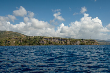 The remote coastline of the Caribbean island of Dominica