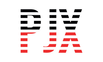 PJX three initial letter iconic line negative space minimal logo design vector template. monogram, abstract, wordmark, business, typography, minimalist, brand, company, flat, modern, unique, simple