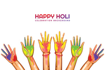 Festival of colors celebration happy holi card holiday design