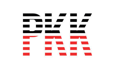 PKK three initial letter iconic line negative space minimal logo design vector template. monogram, abstract, wordmark, business, typography, minimalist, brand, company, flat, modern, unique, simple