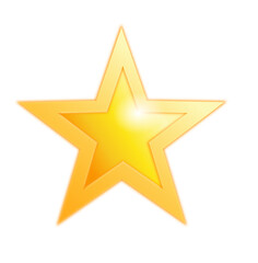 3d golden star