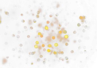 Gold sparkling sequins on a Transparent  isolated background. Golden Bokeh Light Effect Transparent Background Overly 