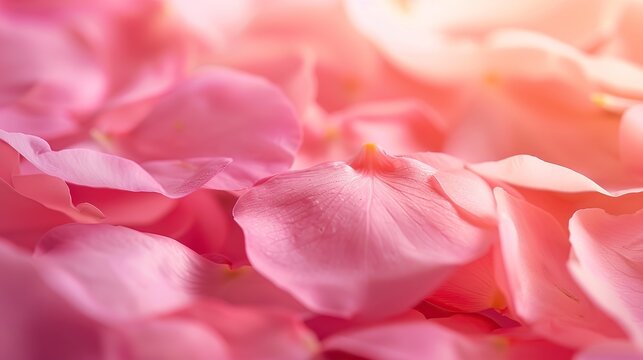 A close-up of vibrant pink petals, glowing with a soft light, creates a dreamy floral ambiance. This image is suitable for beauty themes, intimate event designs, or as a vivid