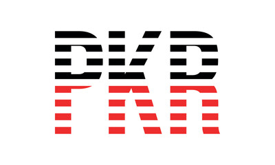 PKR three initial letter iconic line negative space minimal logo design vector template. monogram, abstract, wordmark, business, typography, minimalist, brand, company, flat, modern, unique, simple