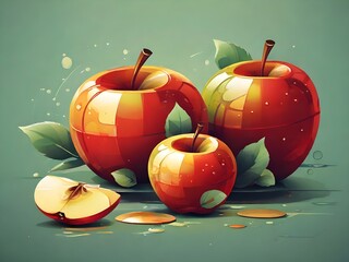apples vector illustration