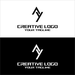 creative letter logo ay desain vektor