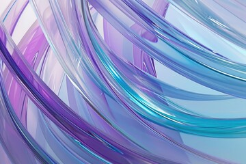 a Candy core-inspired artwork featuring ethereal blue and purple glass curves, emphasizing soft and dreamy pastels