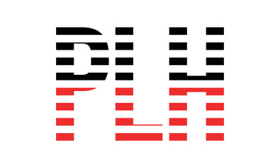 PLH three initial letter iconic line negative space minimal logo design vector template. monogram, abstract, wordmark, business, typography, minimalist, brand, company, flat, modern, unique, simple