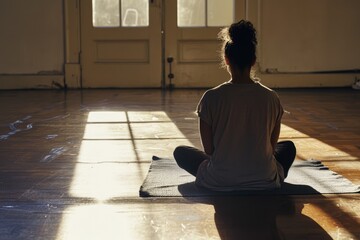 a person practicing mindfulness in a genuine environment