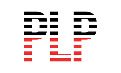 PLP three initial letter iconic line negative space minimal logo design vector template. monogram, abstract, wordmark, business, typography, minimalist, brand, company, flat, modern, unique, simple