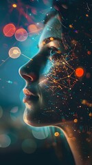 A global initiative to map the brain uncovers not just the seat of thoughts but the potential to connect minds a telepathic breakthrough - obrazy, fototapety, plakaty