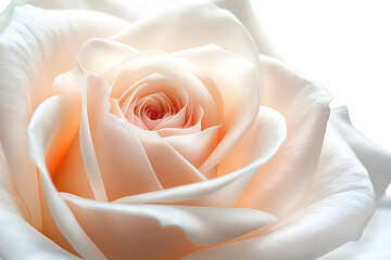 The Ethereal Beauty of a Close-Up White Rose in Soft Light