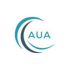 AUA  logo design template vector. AUA Business abstract connection vector logo. AUA icon circle logotype.
