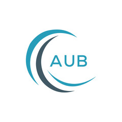 AUB  logo design template vector. AUB Business abstract connection vector logo. AUB icon circle logotype.

