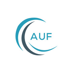 AUF  logo design template vector. AUF Business abstract connection vector logo. AUF icon circle logotype.
