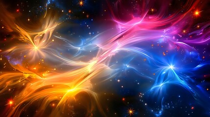 Vibrant Abstract Cosmic Background