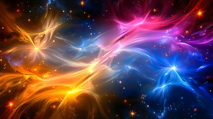 Fototapeta premium Vibrant Abstract Cosmic Background
