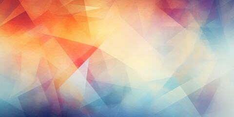Triangle based soft color abstract background. Composition of triangles with an artistic feel. Square format.