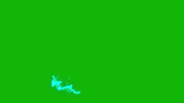 2D Cartoon Electric Shape Element Animation on Green Screen Background - Pre-rendered with Alpha Channel in 4K Resolution